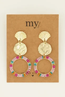 Statement Oorhangers Met Multikleur Kraaltjes