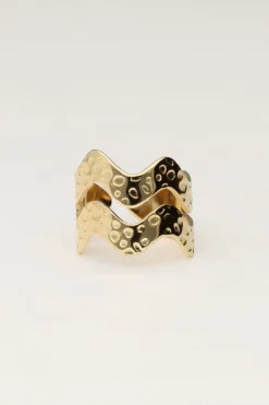 Statement Ring Met Dubbele Wave