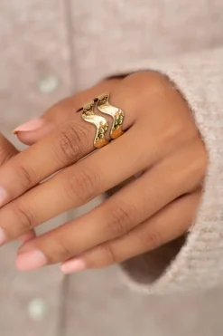 Statement Ring Met Dubbele Wave