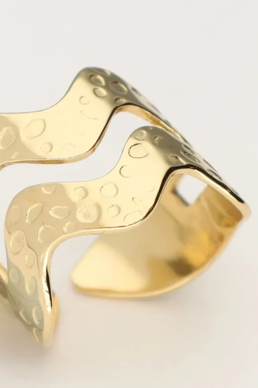 Statement Ring Met Dubbele Wave