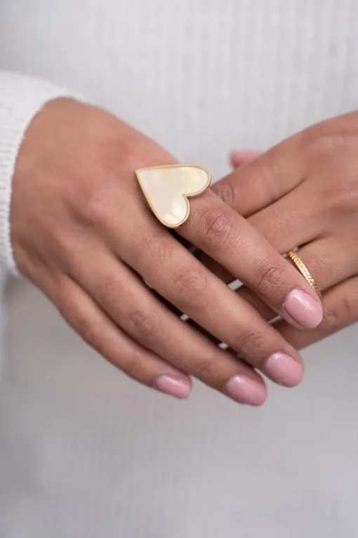 Statement Ring Met Groot Hart