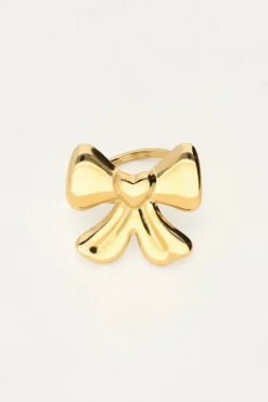 Statement Ring Met Grote Strik En Hart
