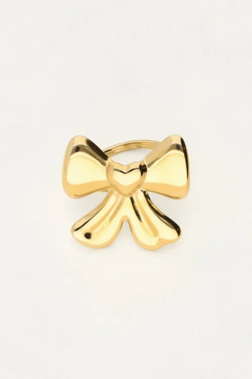 Statement Ring Met Grote Strik En Hart