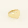 Statement Zegelring Met Hartje