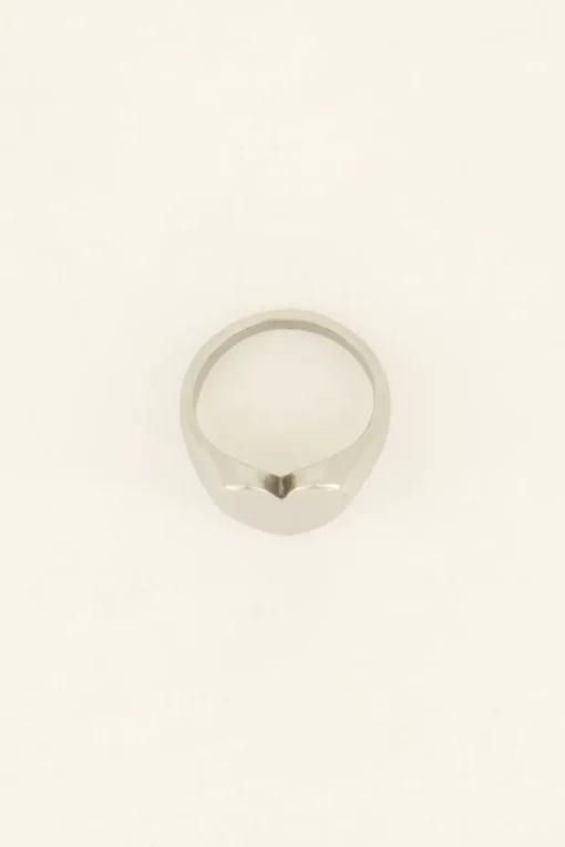 Statement Zegelring Met Hartje