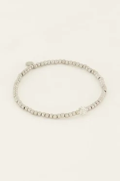 Stretch Armband Met Strass Bolletje