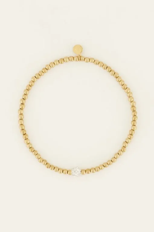 Stretch Armband Met Strass Bolletje