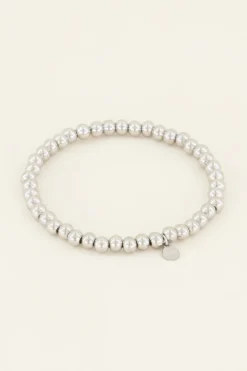 Stretch Armband Stalen Kralen