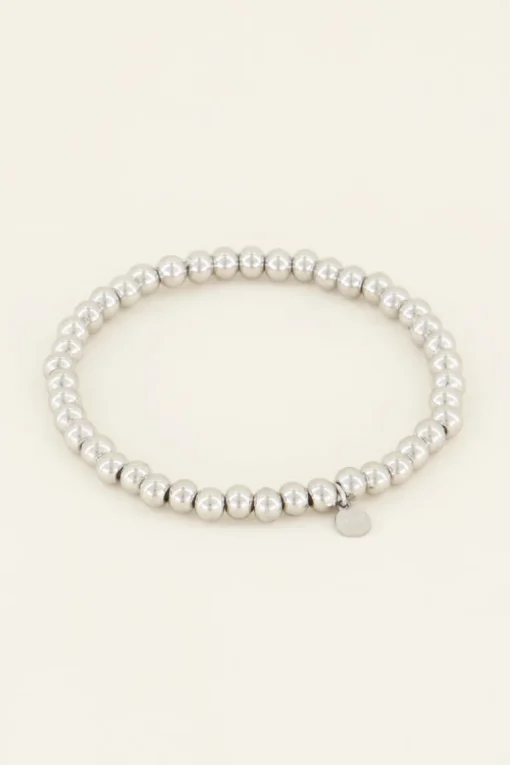 Stretch Armband Stalen Kralen