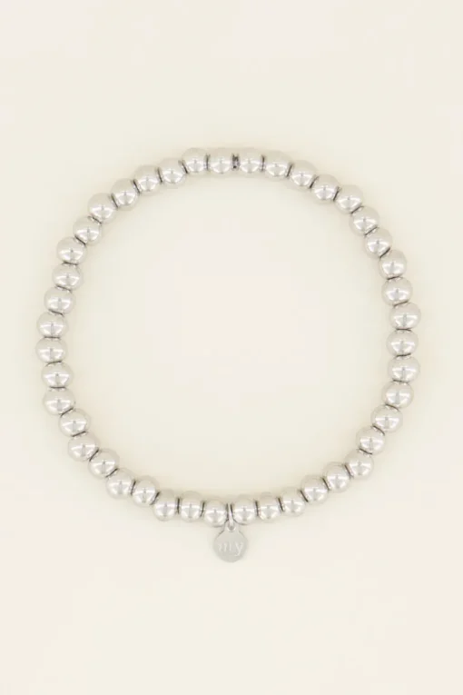 Stretch Armband Stalen Kralen