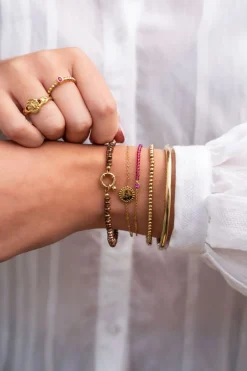 Stretch Armband Stalen Kralen