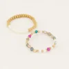 Stretch Ringen Set Met Parels & Kralen Mix