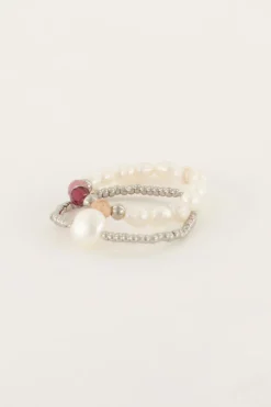 Stretch Ringen Set Met Parels & Kralen