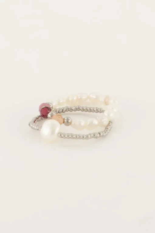 Stretch Ringen Set Met Parels & Kralen