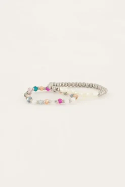 Stretch Ringen Set Met Parels & Kralen Mix