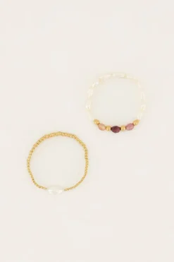 Stretch Ringen Set Met Parels & Kralen