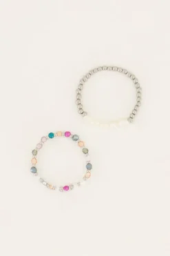 Stretch Ringen Set Met Parels & Kralen Mix