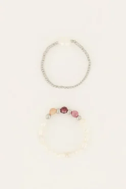 Stretch Ringen Set Met Parels & Kralen