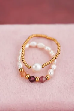 Stretch Ringen Set Met Parels & Kralen