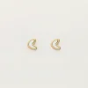 Studs Hart Met Parelmoer