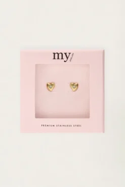 Studs Met Hartje En Strass
