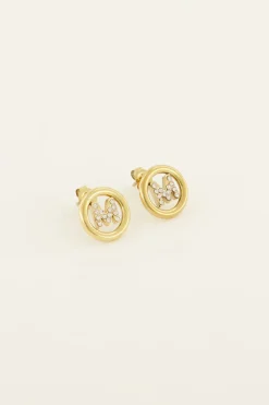 Studs Met Initial Van Strass