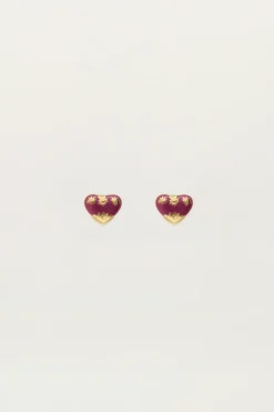 Studs Paars Mini Hart