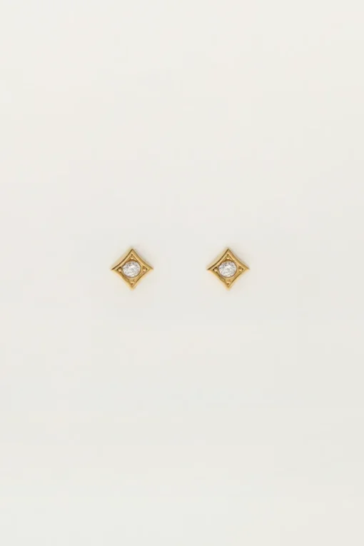 Studs Vierkant Met Strass