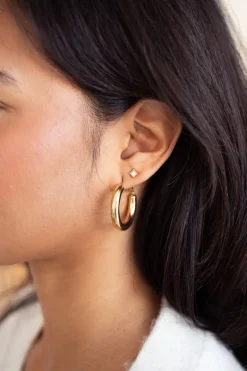 Studs Vierkant Met Strass
