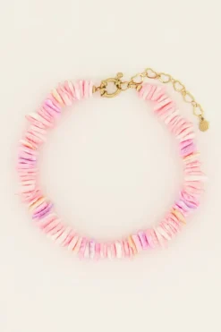 Sunchasers Enkelbandje Met Roze Surf Kralen
