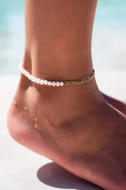 Sunchasers Enkelbandje Met Schakels En Parels