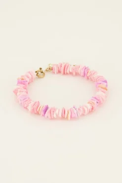 Sunchasers Enkelbandje Met Roze Surf Kralen