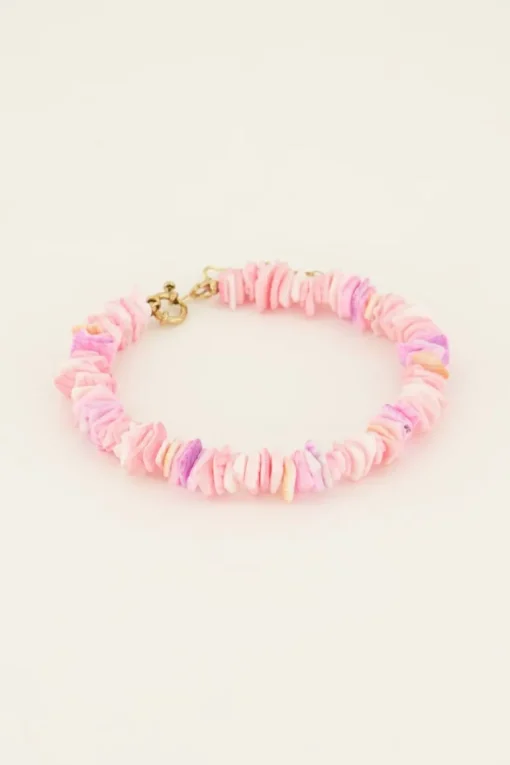 Sunchasers Enkelbandje Met Roze Surf Kralen