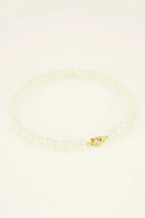 Sunchasers Gouden Ketting Met Groene Glazen Kralen