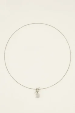Sunchasers Ketting Met Slotje & Hart Strass Bedel