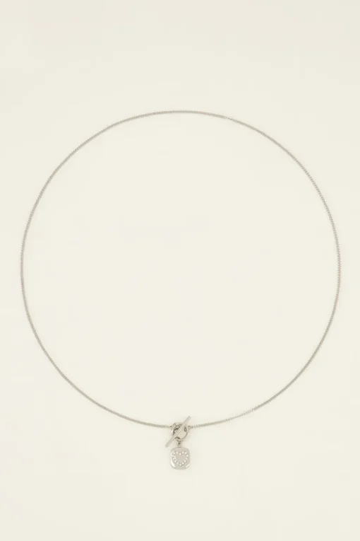 Sunchasers Ketting Met Slotje & Hart Strass Bedel
