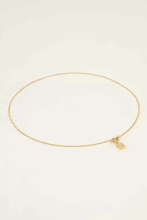 Sunchasers Ketting Met Slotje & Hart Strass Bedel