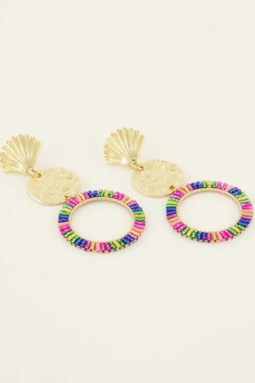 Sunchasers Oorhangers Met Munt & Multikleur Kraaltjes
