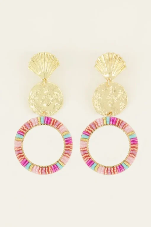 Sunchasers Oorhangers Met Munt & Multikleur Kraaltjes