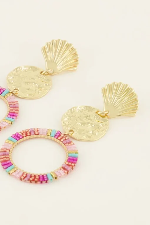 Sunchasers Oorhangers Met Munt & Multikleur Kraaltjes