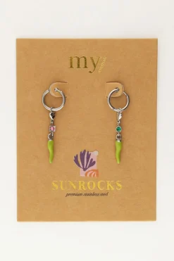 Sunrocks Oorringen Met Hartje En Peper