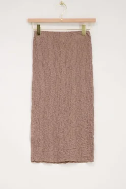Taupe Midi Skirt Bubble