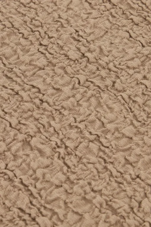 Taupe Mouwloze Top Bubble