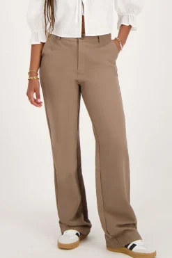 Taupe Pantalon Wijdvallend