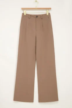 Taupe Pantalon Wijdvallend
