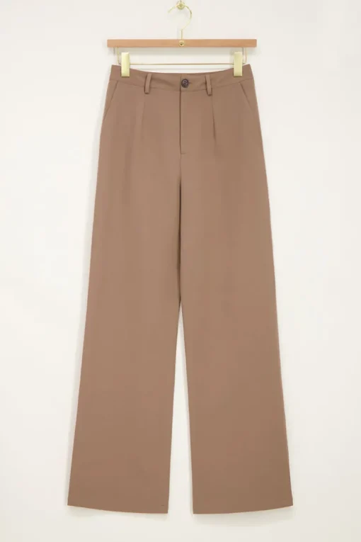 Taupe Pantalon Wijdvallend