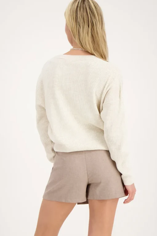Taupe Skort Met Overslag
