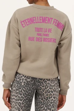 Taupe Sweater "Éternellement Femme"