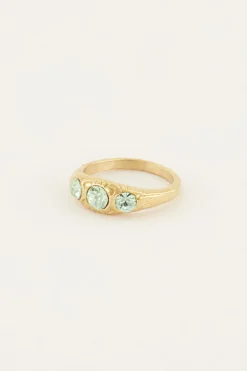 Triple Mint Leaves Ring