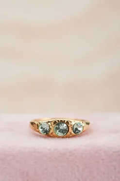 Triple Mint Leaves Ring